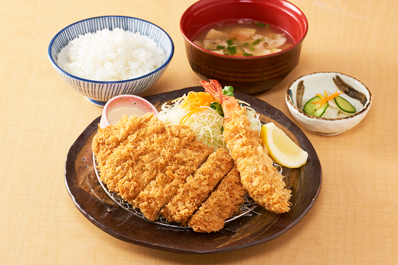海老ロースかつ定食