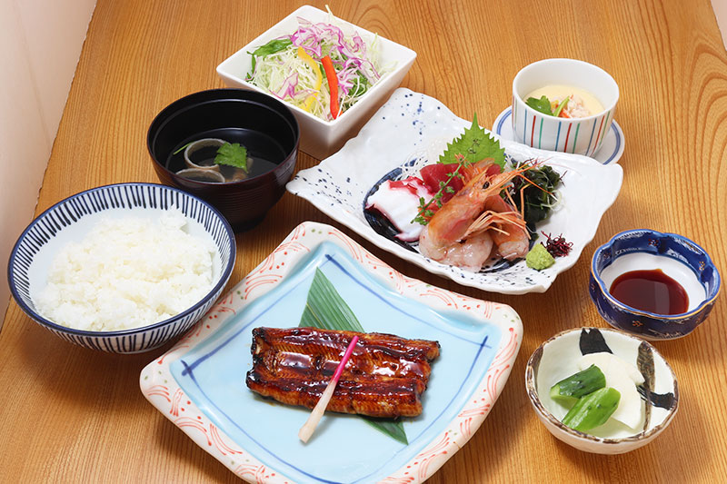 蒲焼き刺身膳