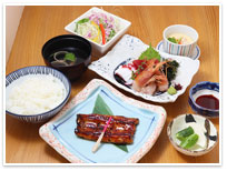 蒲焼き刺身膳